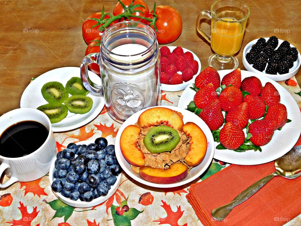 
Fruity fruits -  Delicious and nutritious fruit breakfast - Fruits are some of the most interesting subjects to shoot in photography. They are naturally attractive, colorful, and full of texture. Remember to eat all types of fruits to keep healthy. 