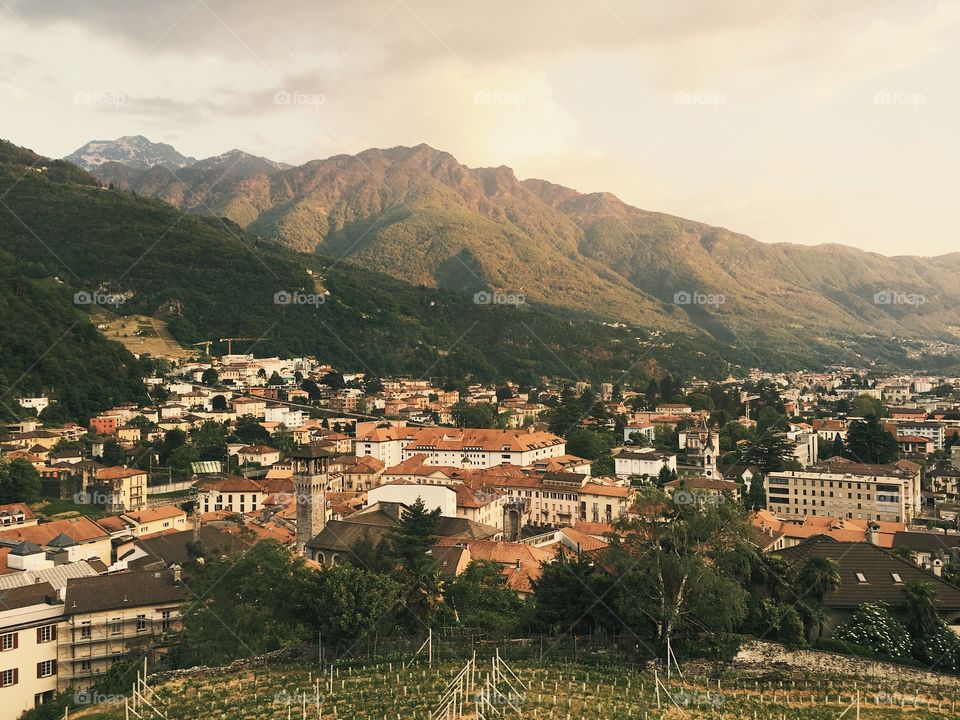 Bellinzona cityscape 