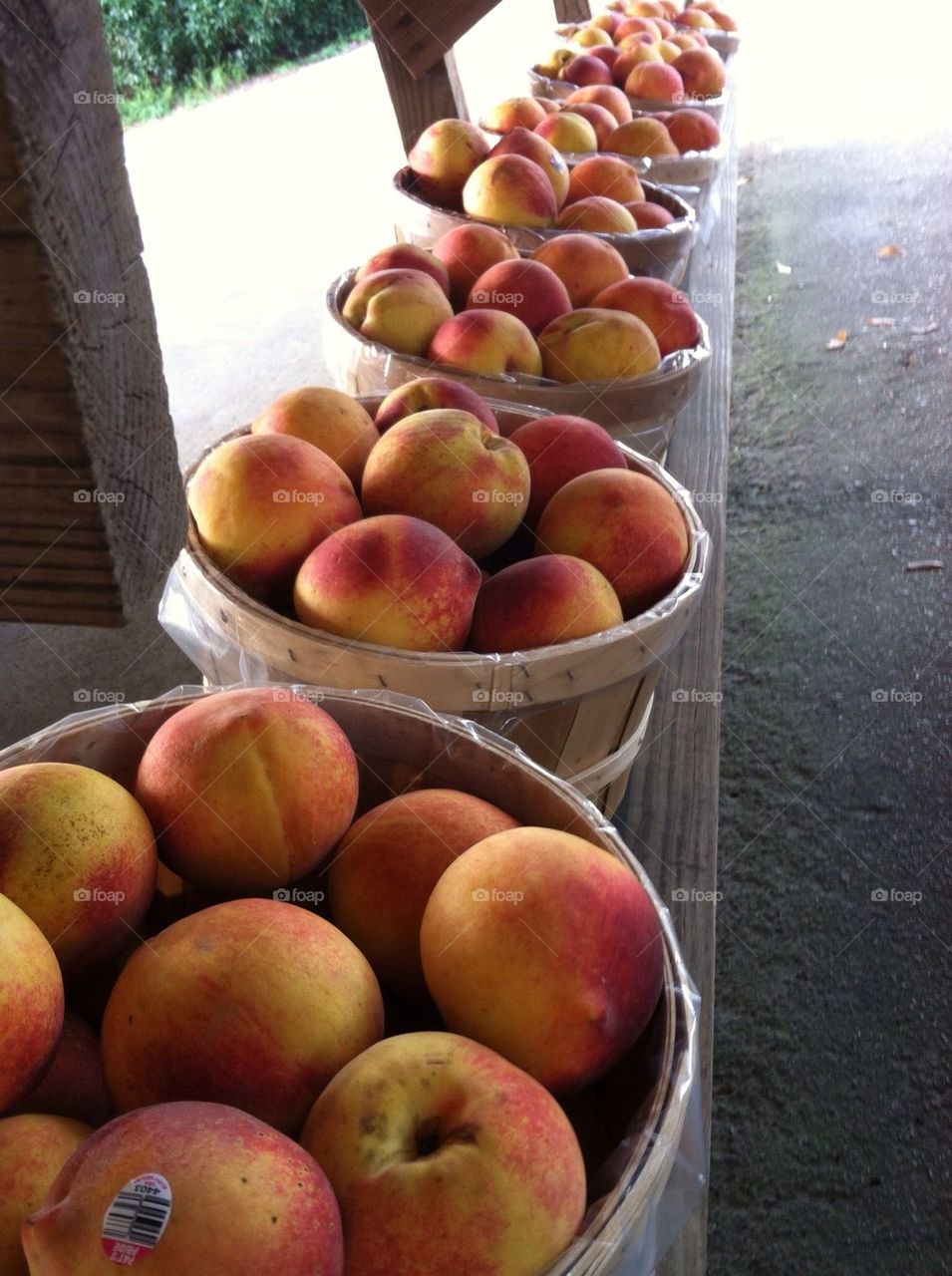 Farmstand peaches
