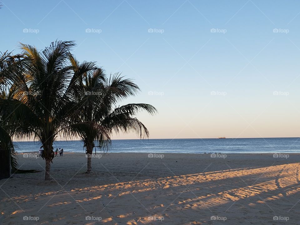 Sunset beach view