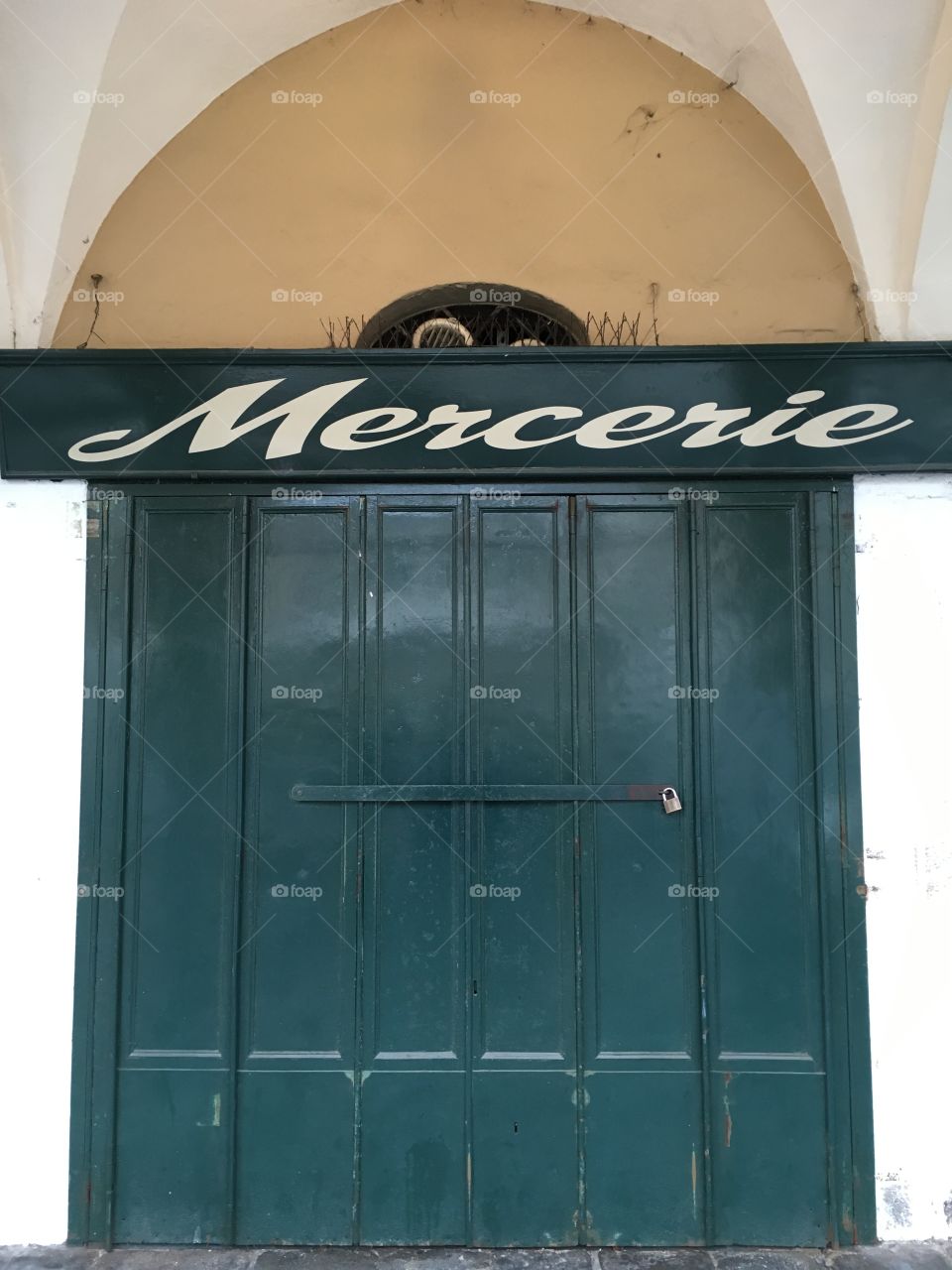 Store door in Padova, Italy