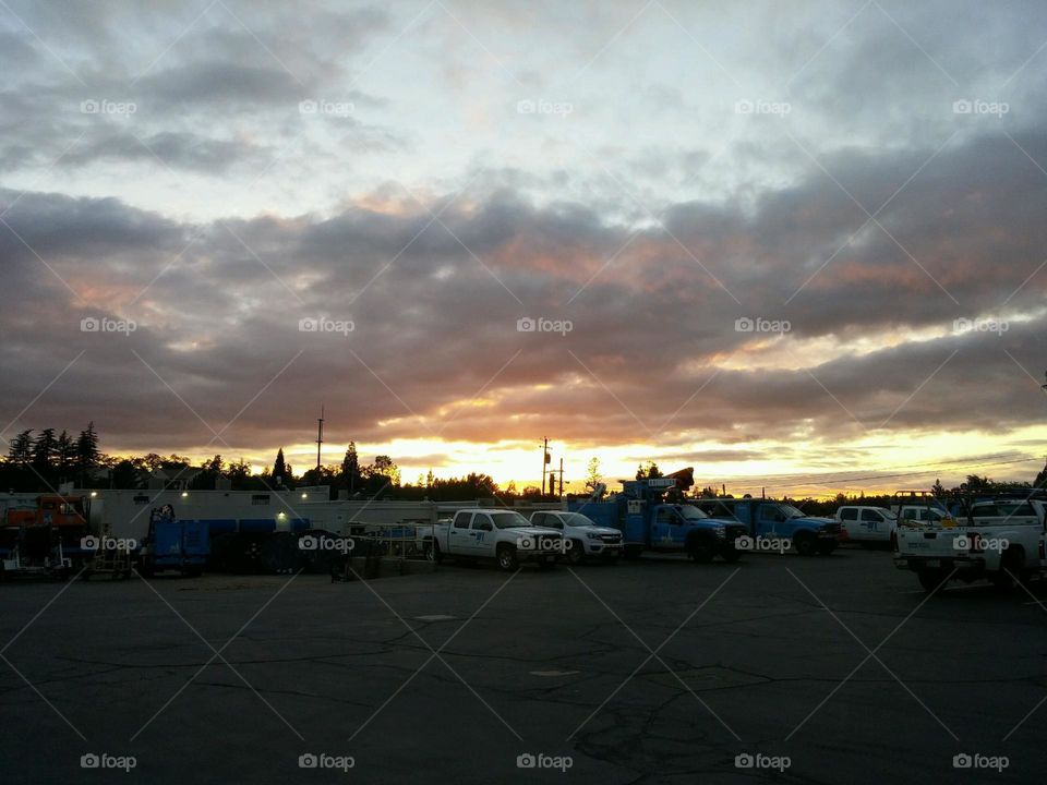 PG&E Parking Lot Sunset