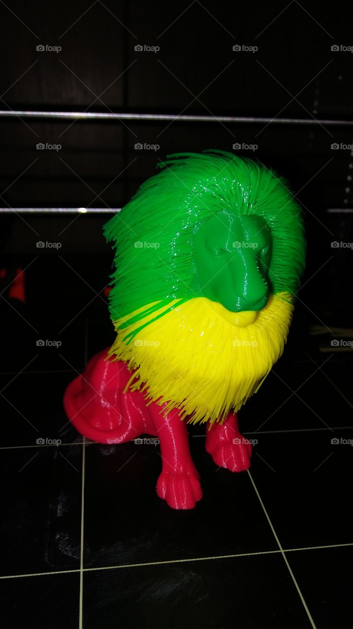 3D printed Rasta lion