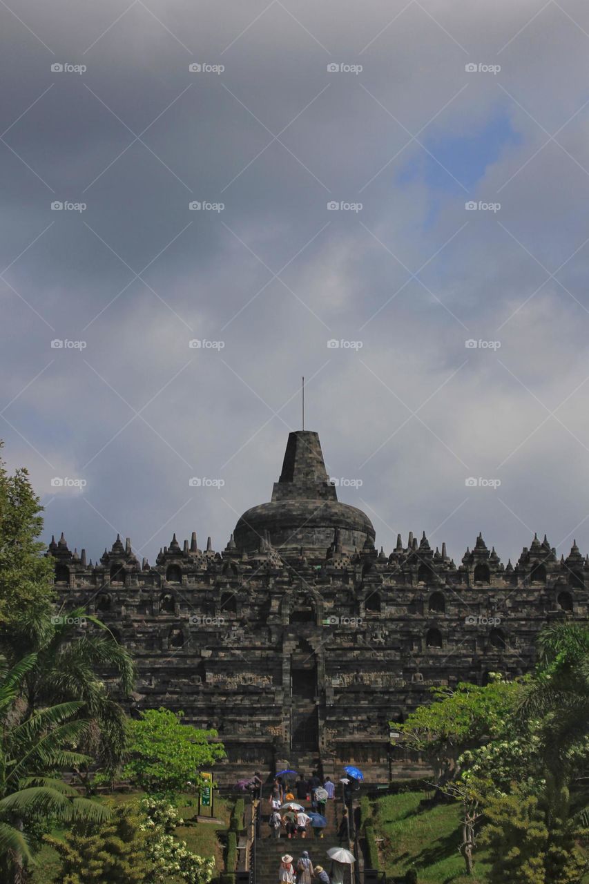 Borobudur, a great temple in Indonesia 