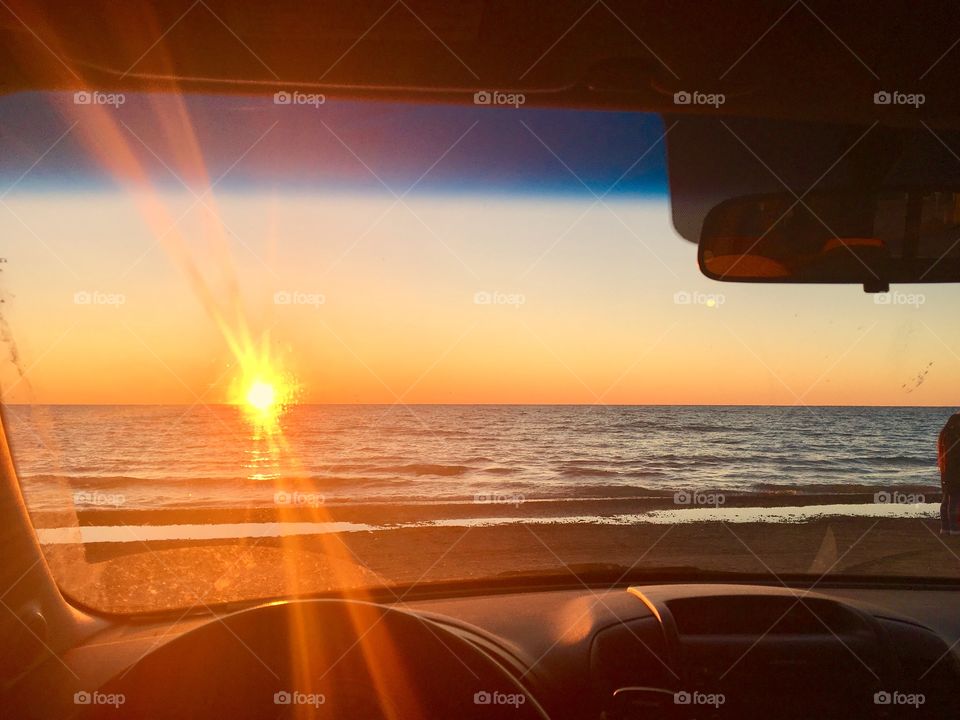 Dashboard sunset 
