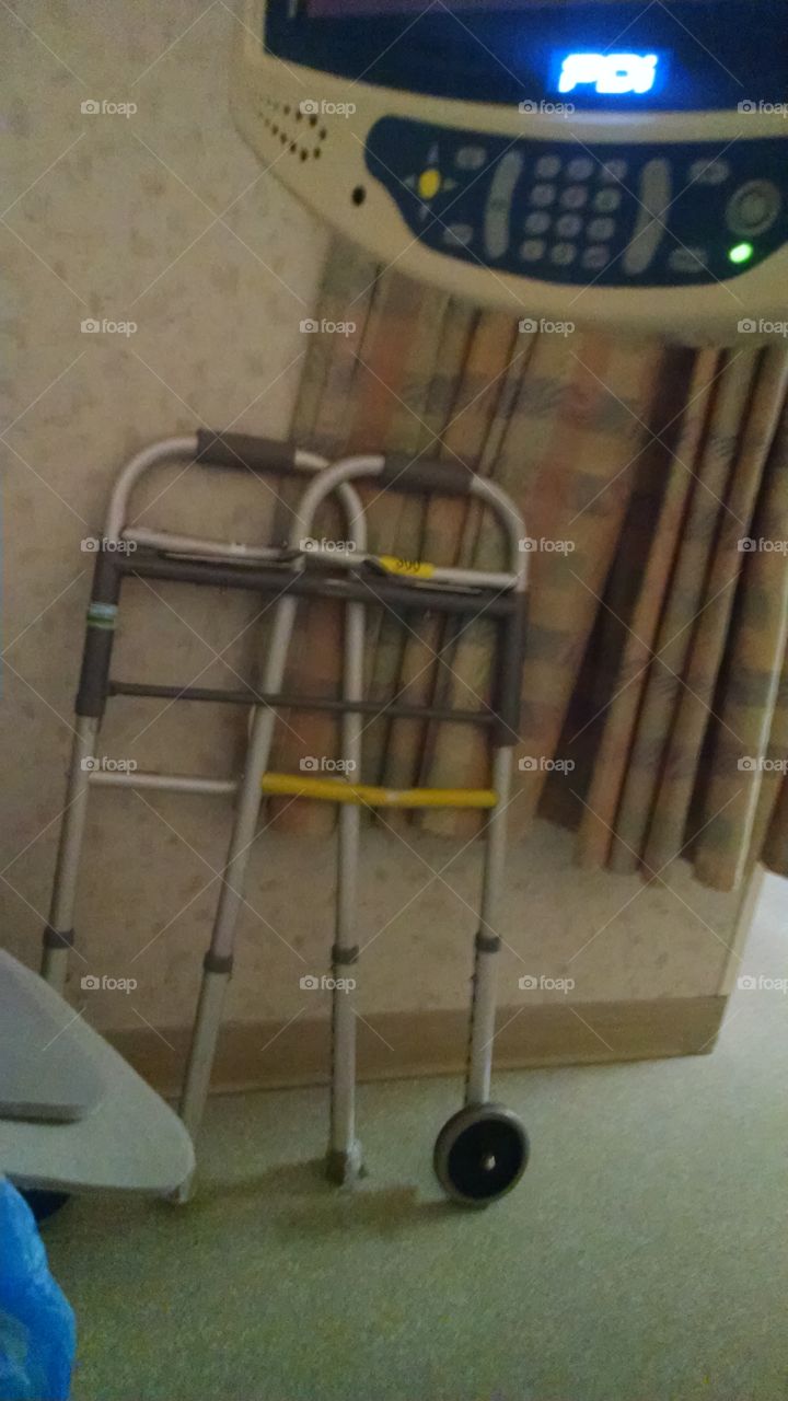 Folded Hospital Walker