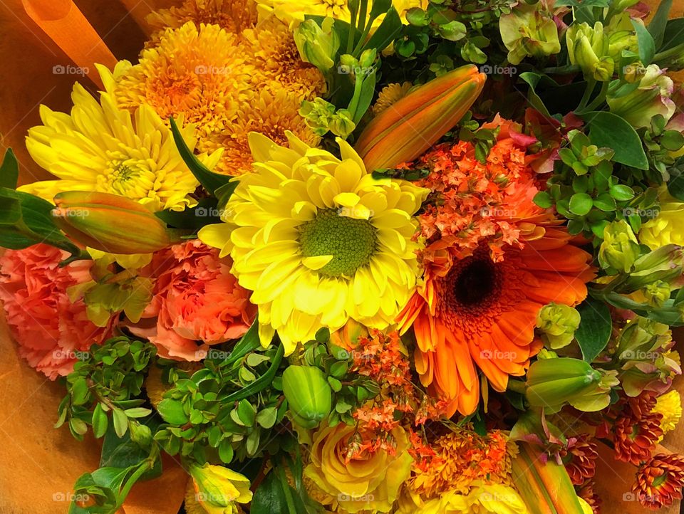 Festive Autumn Flower Bouquet.