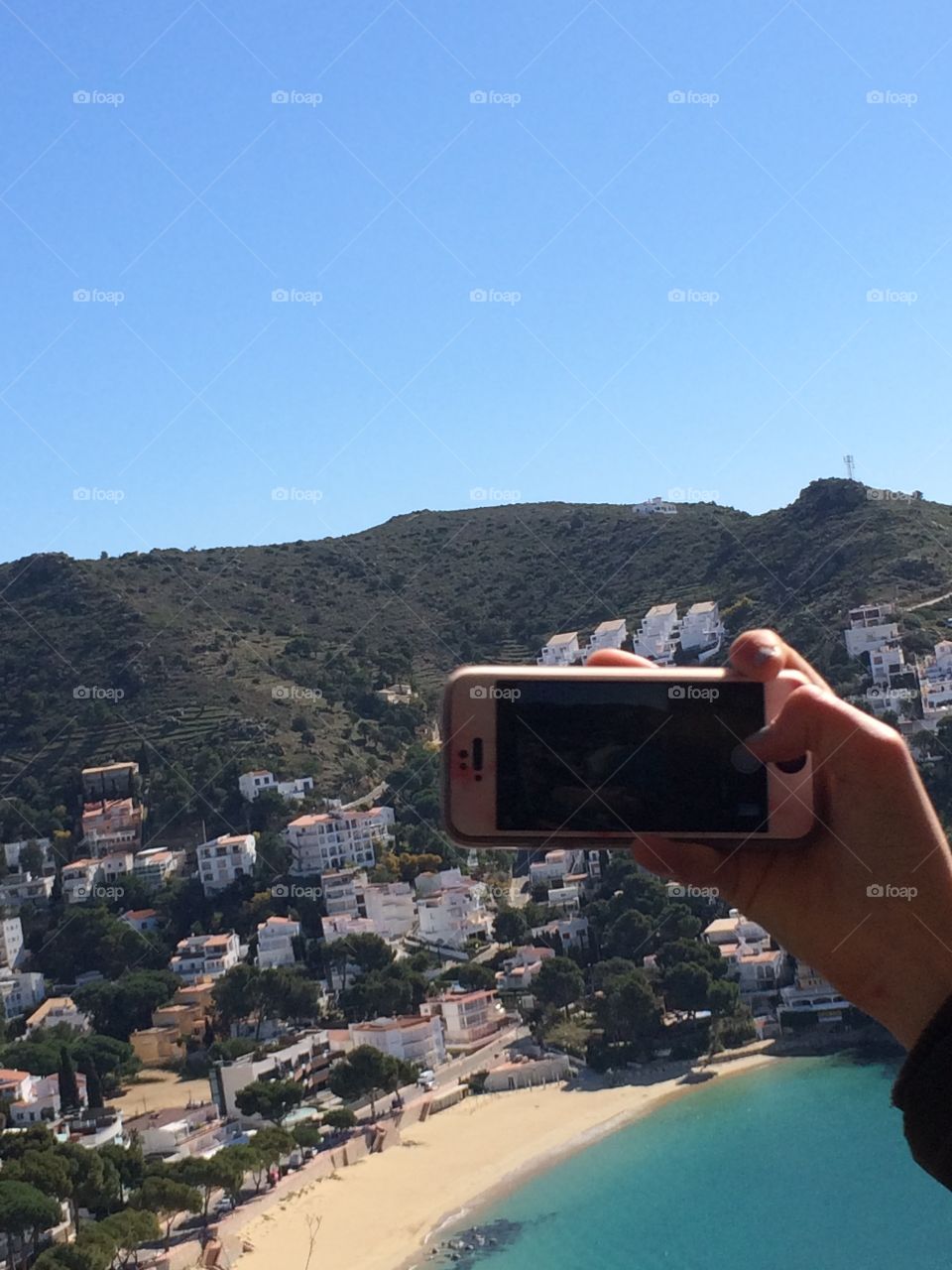 This is the beautiful landscape of Spain which someone taking a photo in it. I think that it looks very modern but beautiful. This would be a perfect screensaver or picture in a modern holiday home because it captures the landscape and the modern tec