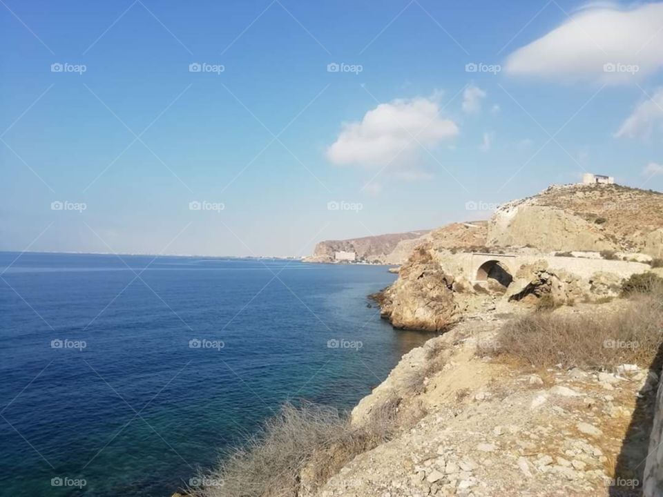 Sea, water, rock, summer