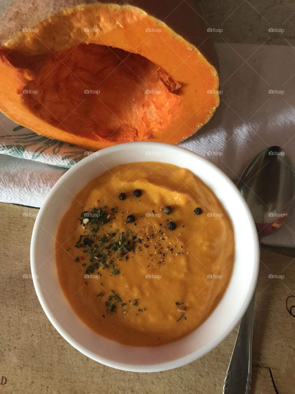 pumpkin cream soup, delicious, vitamins, vegan