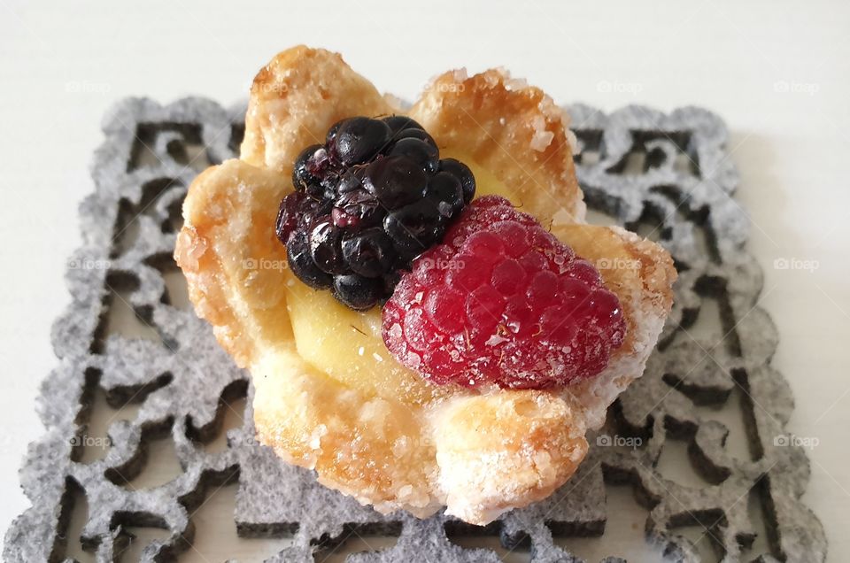 Pastry with berries