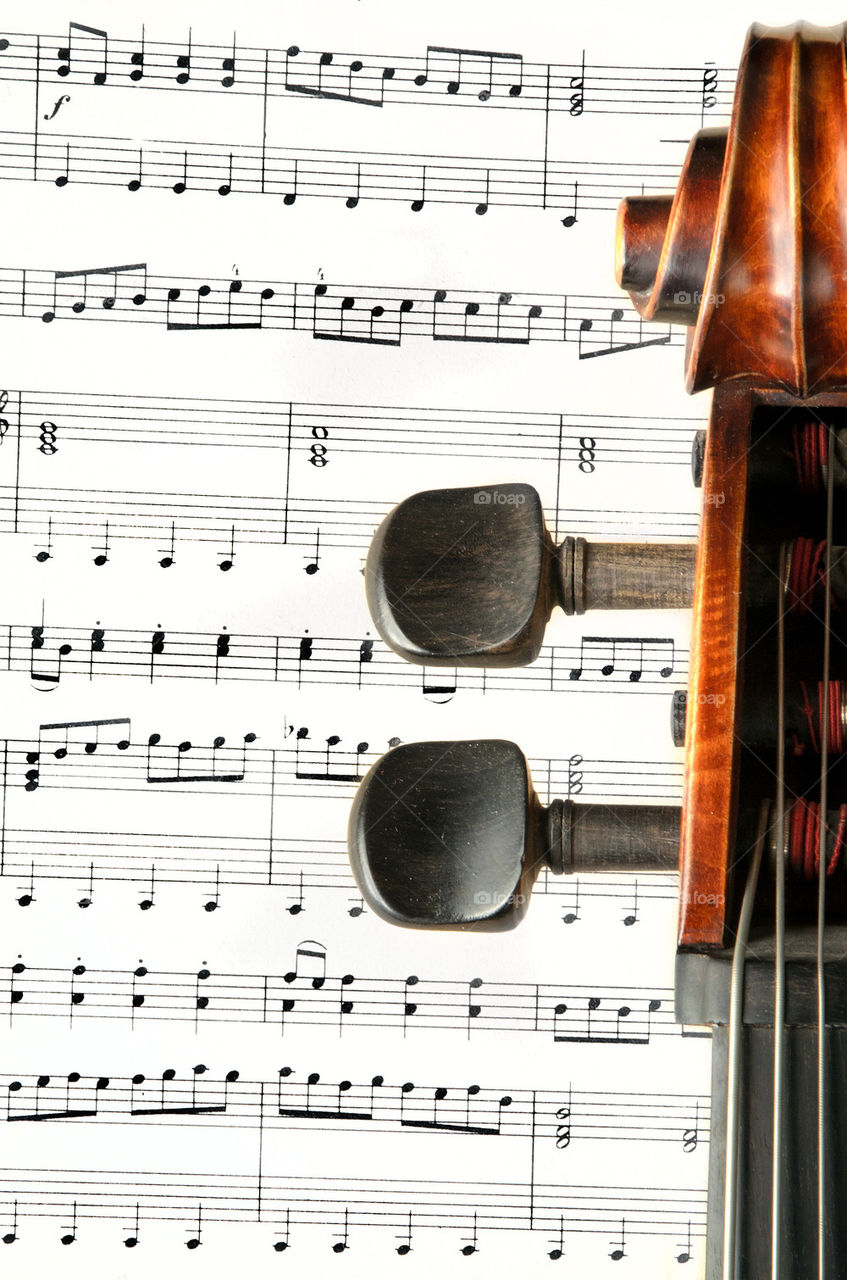Cello Neck With Music Score
