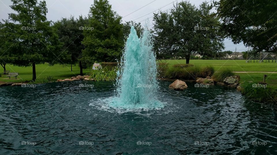 Fountain at Oyster Creek Park