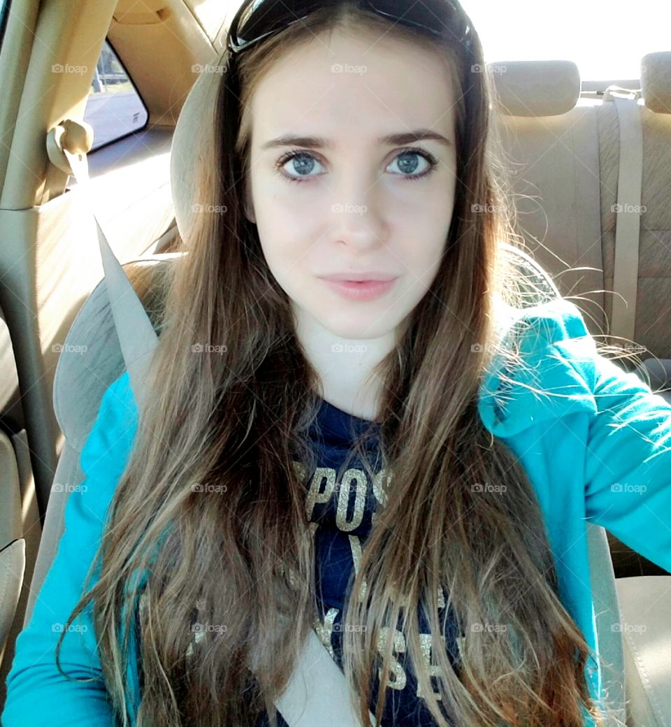 selfie in the car