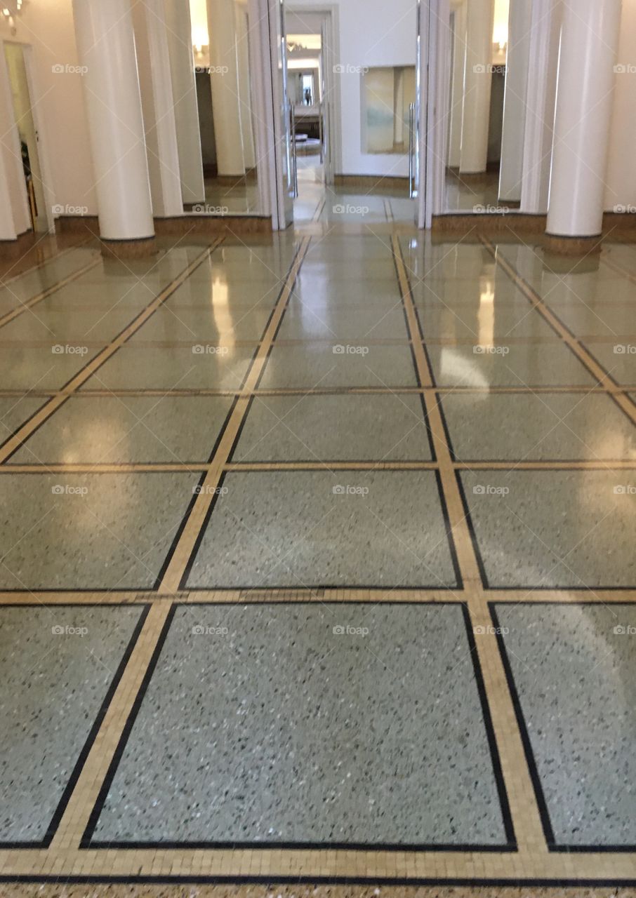 Lines in hall