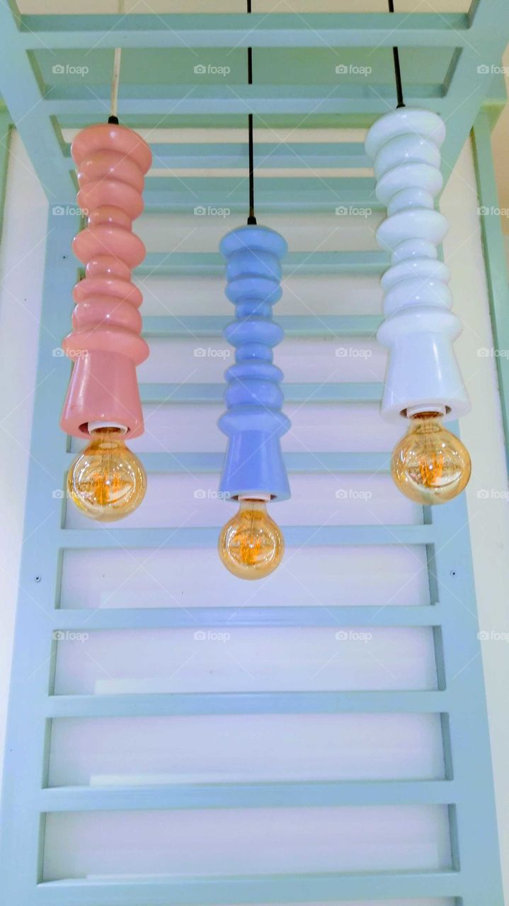 hanging lights on the roof