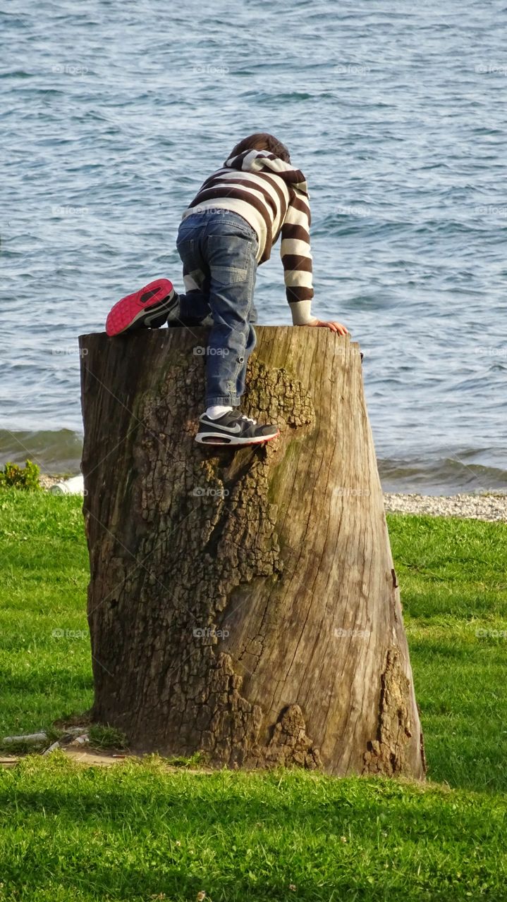 child climbing