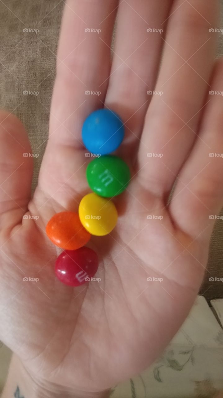 rainbow of candy