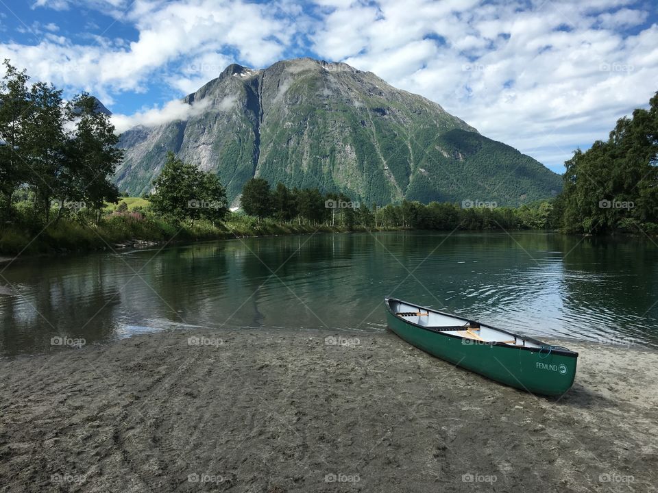 Lake, Water, River, Canoe, No Person