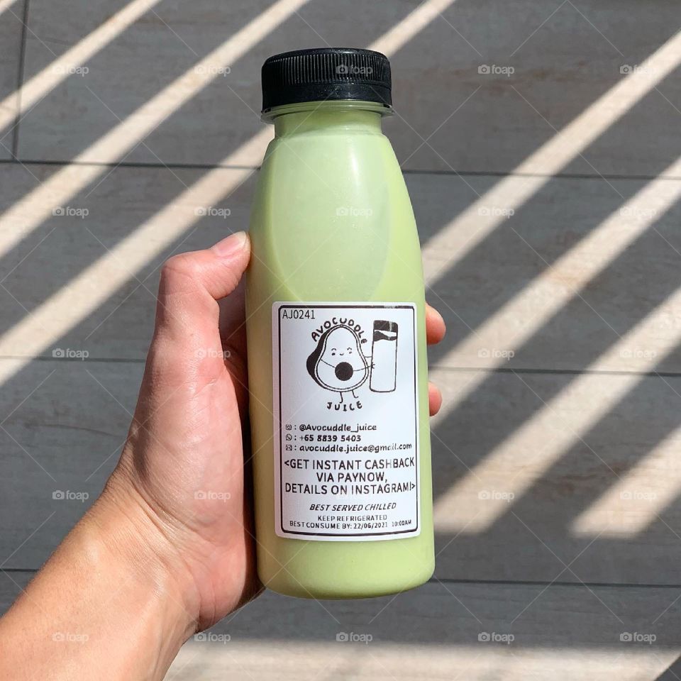 Chilled Avocado juice under the sun