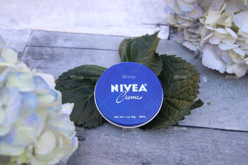 Nivea creme flat lay