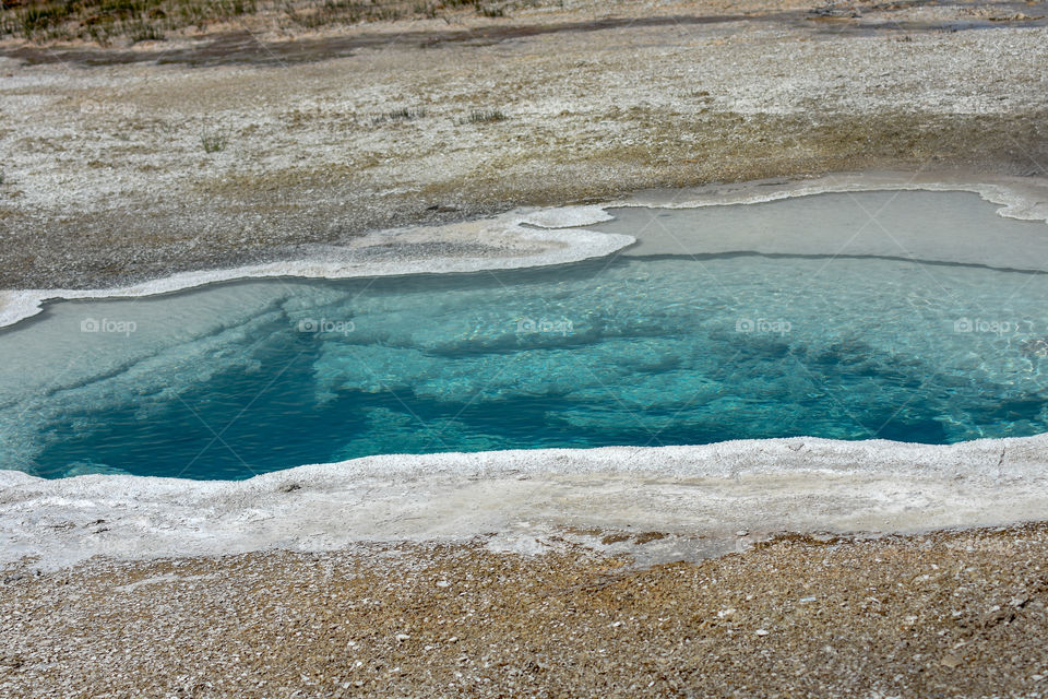 heart spring in Yellowstone side view
