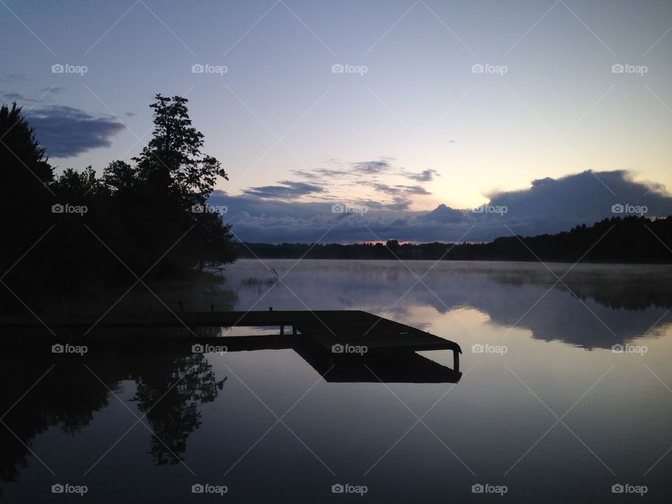 Lake, Reflection, Water, Dawn, Sunset