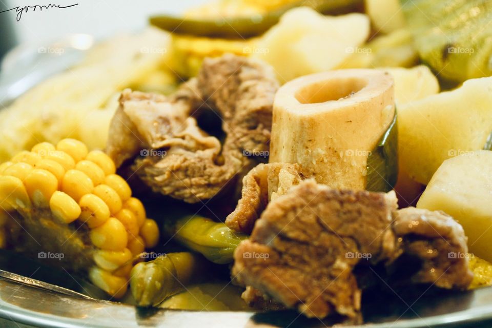 Bulalo (famous beef menu in the Philippines) its soup is perfect for a cold weather, most famous at Tagaytay City (where smallest Taal Volcano is located) 