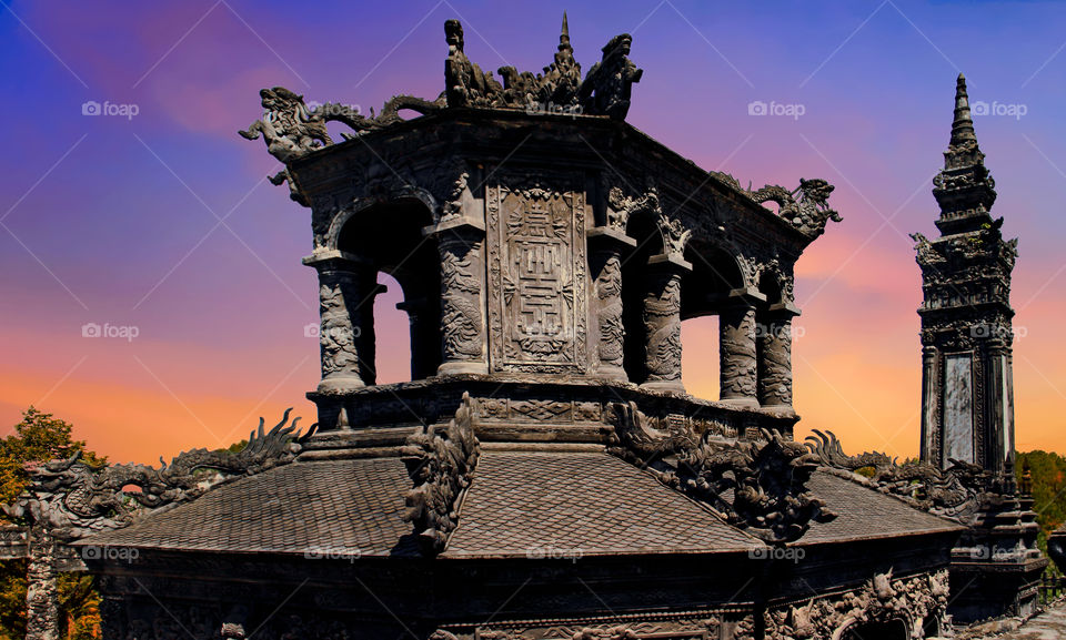 Sunset Over The Temple