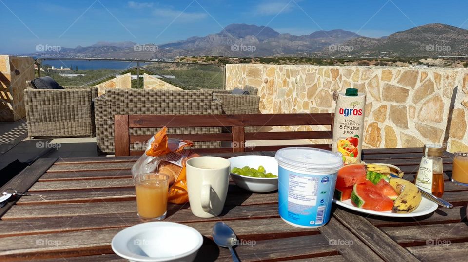 holiday breakfast with a view