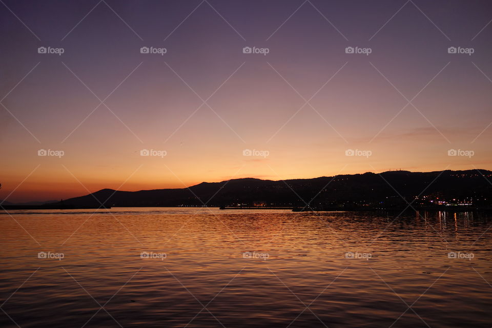Sunset in Kavala, Greece