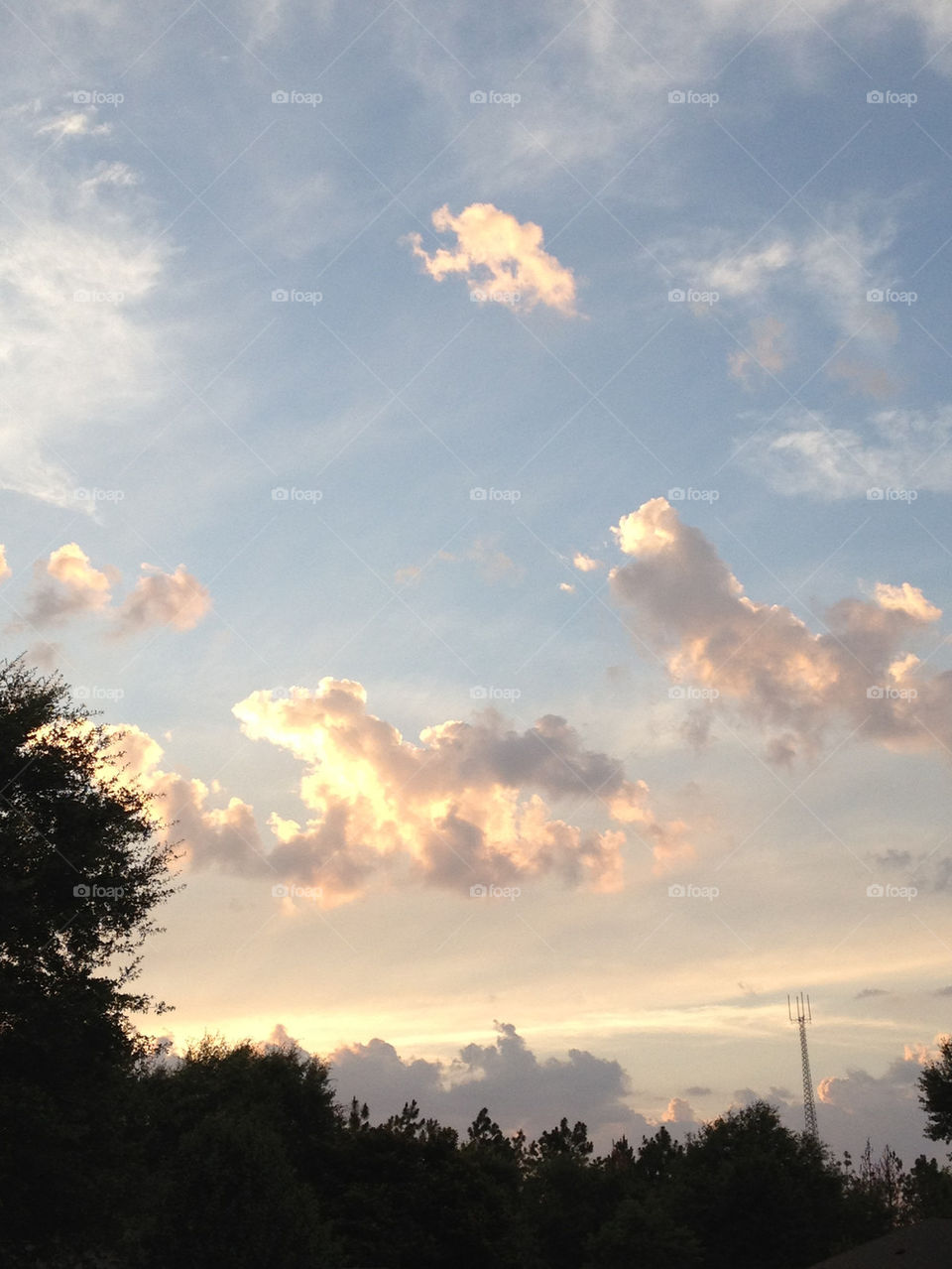 sky blue sunset clouds by robinmc4