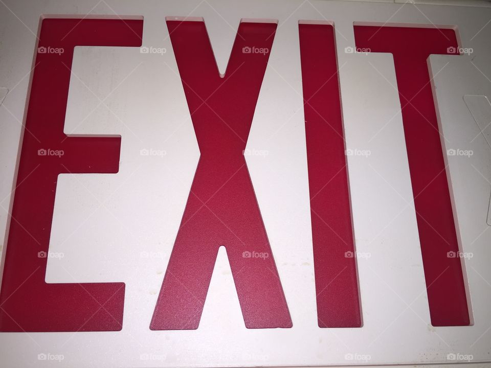 Exit sign