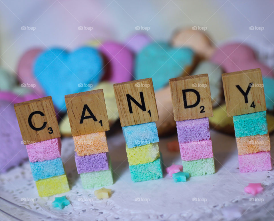 alphabet candy sugar neon colorful kawaii