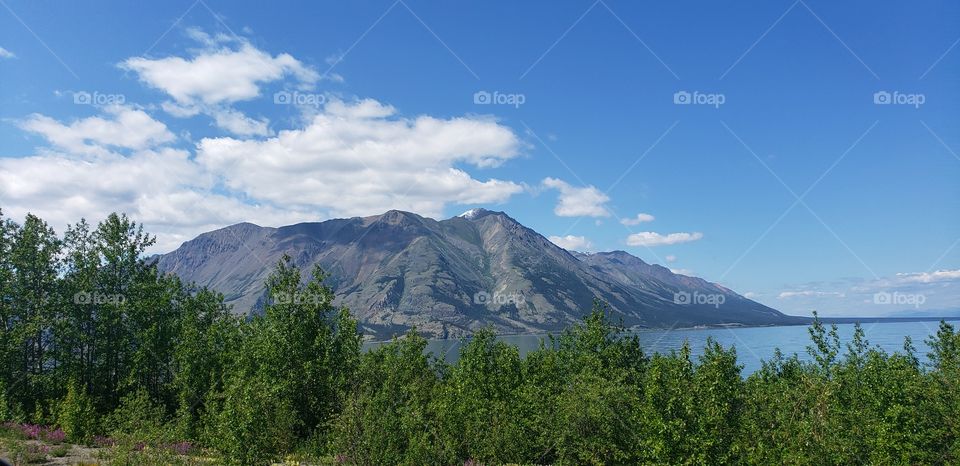 Mountains and bluebird skies