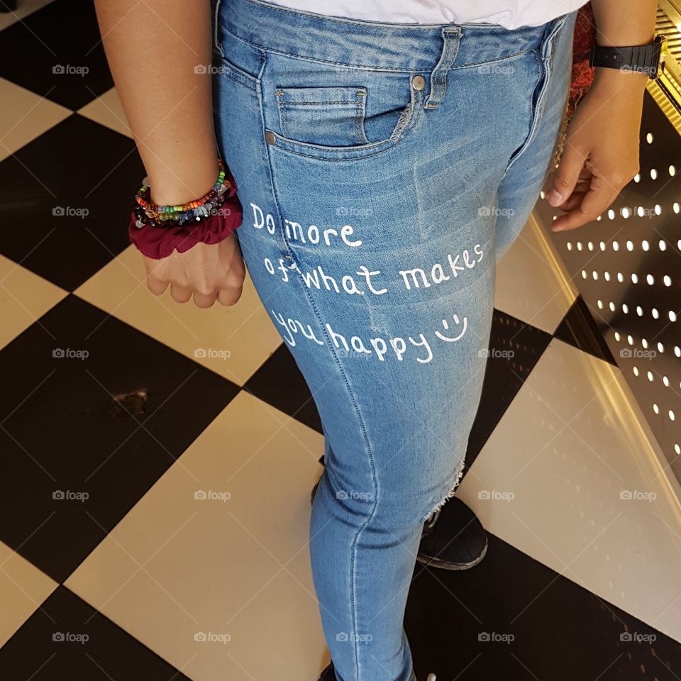 Her jeans say it all