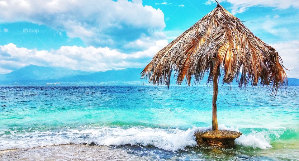 colorful beach in paradise