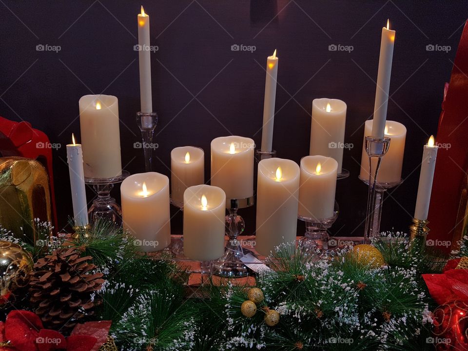 christmas decorations candles
