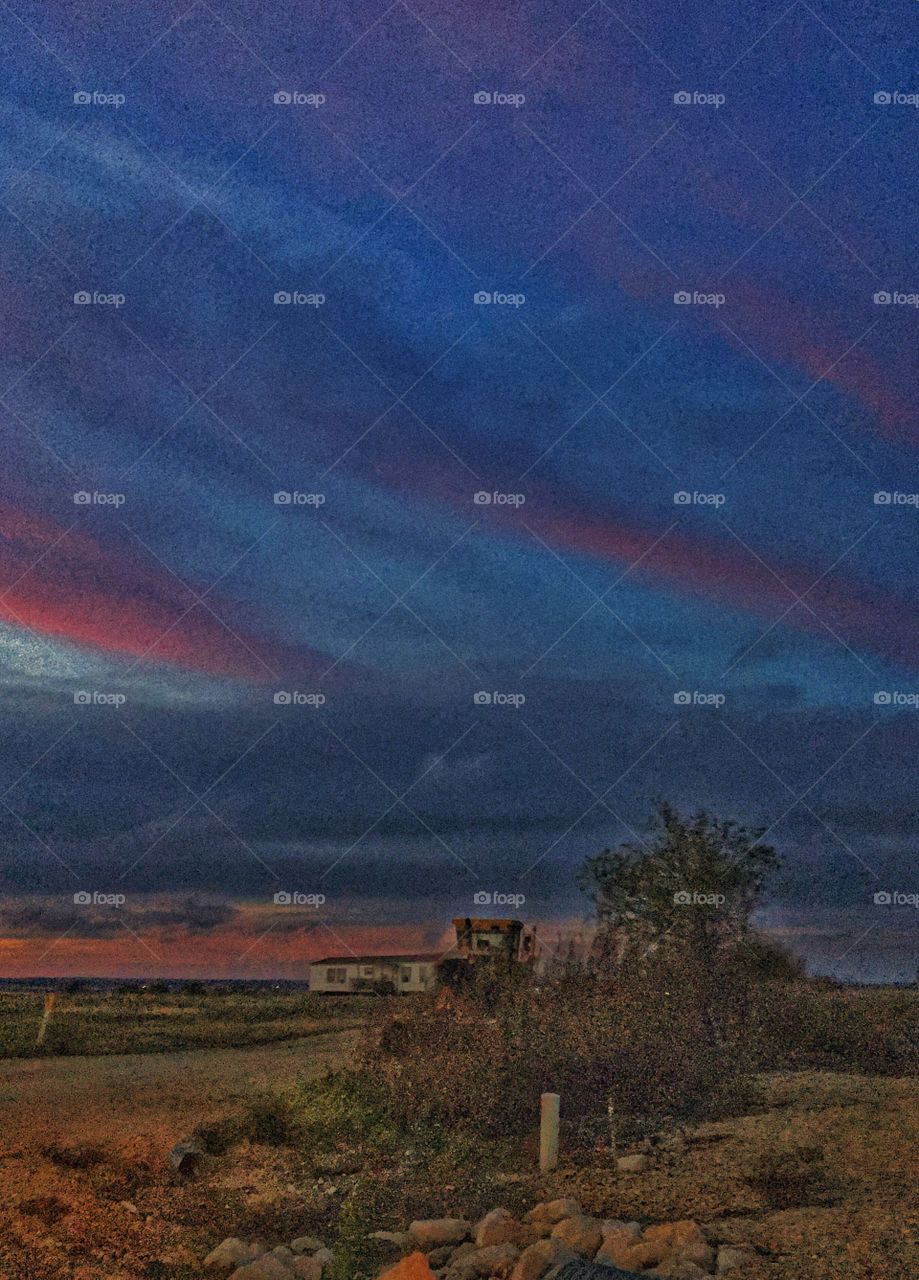 Deep colors of the evening sky's 