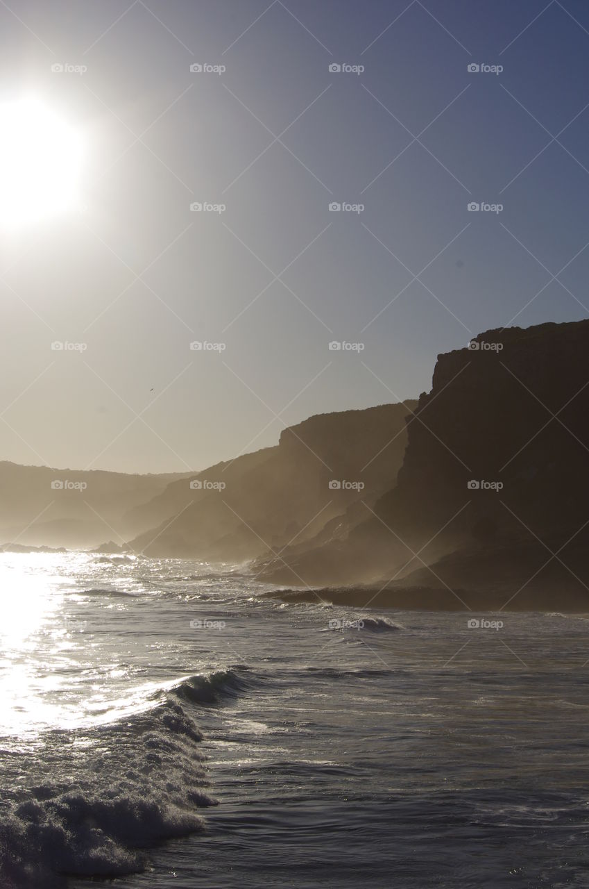 Sunset, Water, Beach, No Person, Sea