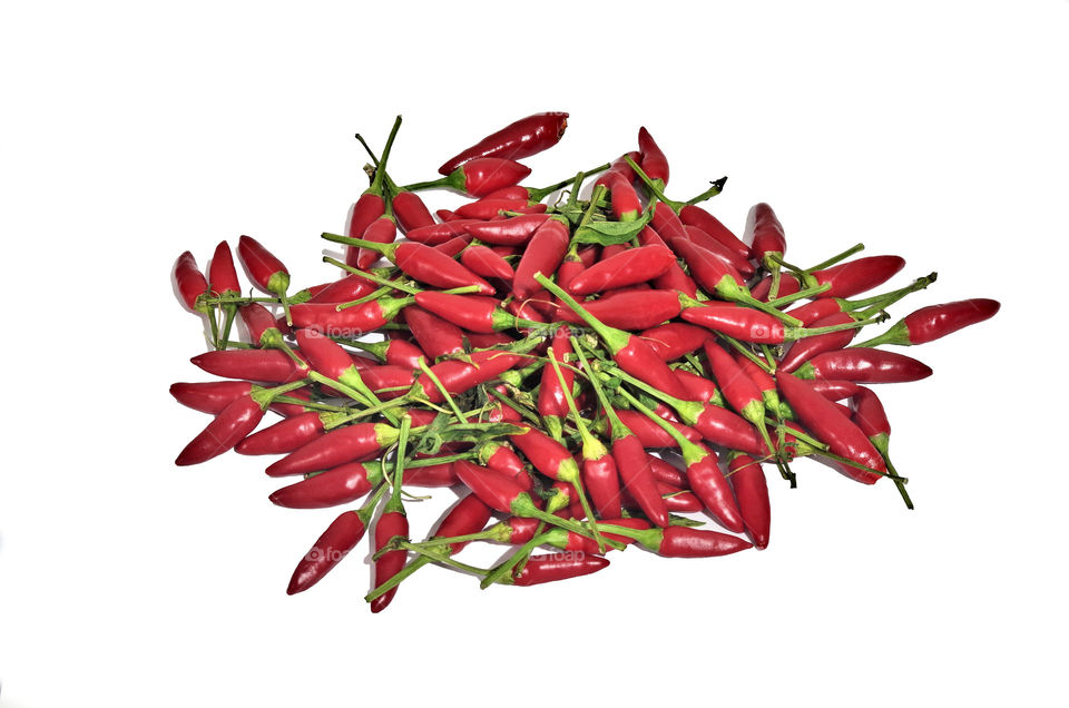 bunch of red chili peppers