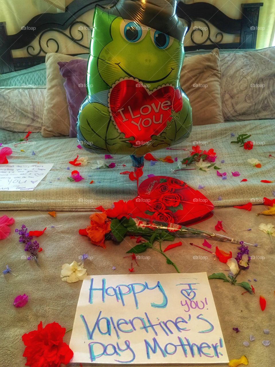 My Valentine's Day Surprised! 
My daughter surprised with this, when I came home.  She's my angel