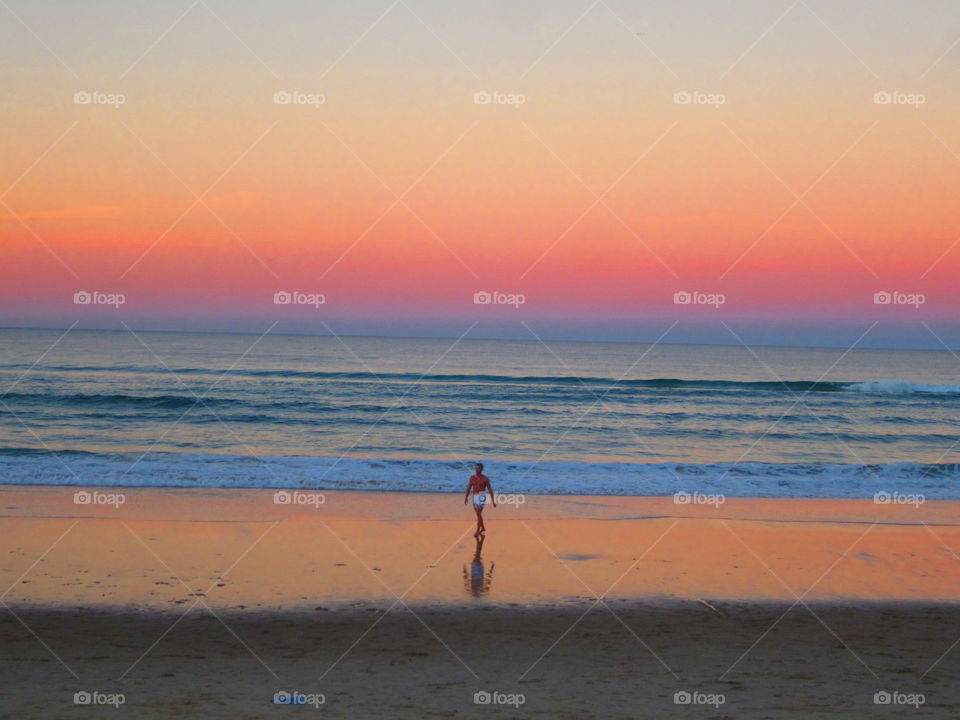 Beach Sunset Reflections