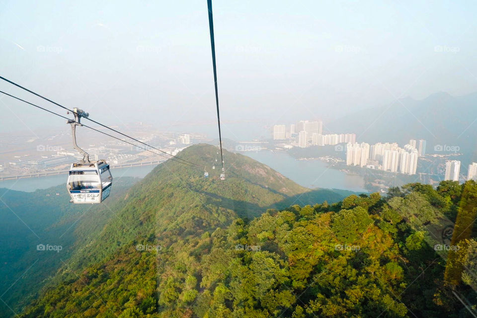 Hong Kong city view from above 