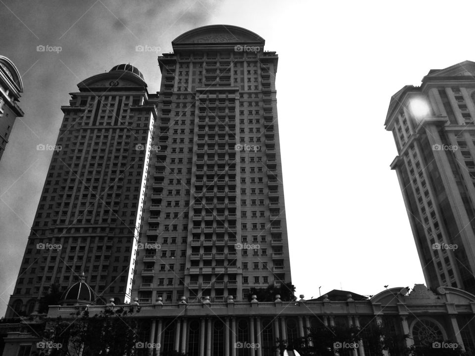 modern building black & white colour