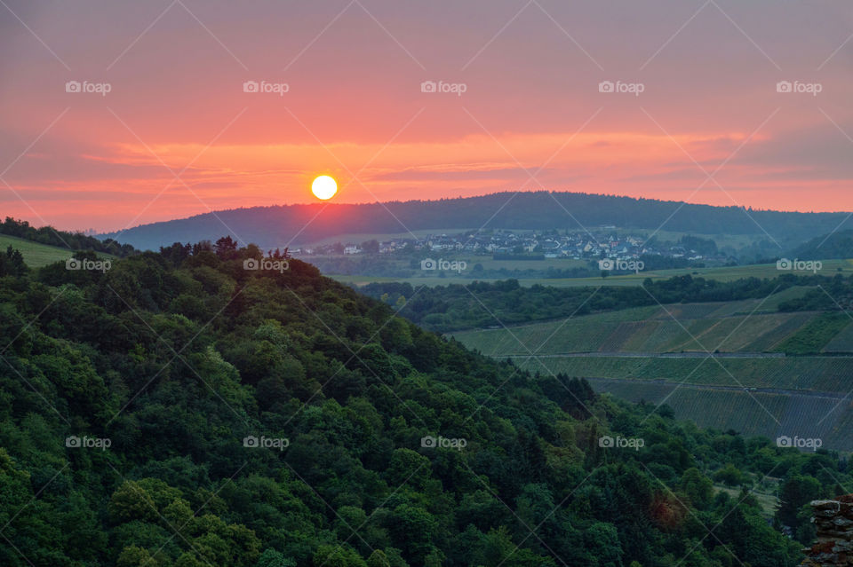 Scenic view of sunset