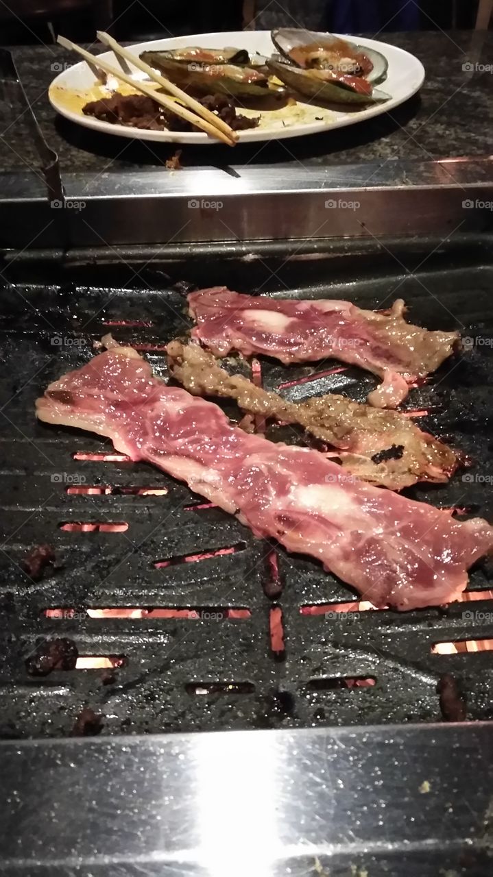 cook it yourself Korean BBQ, Asian short ribs