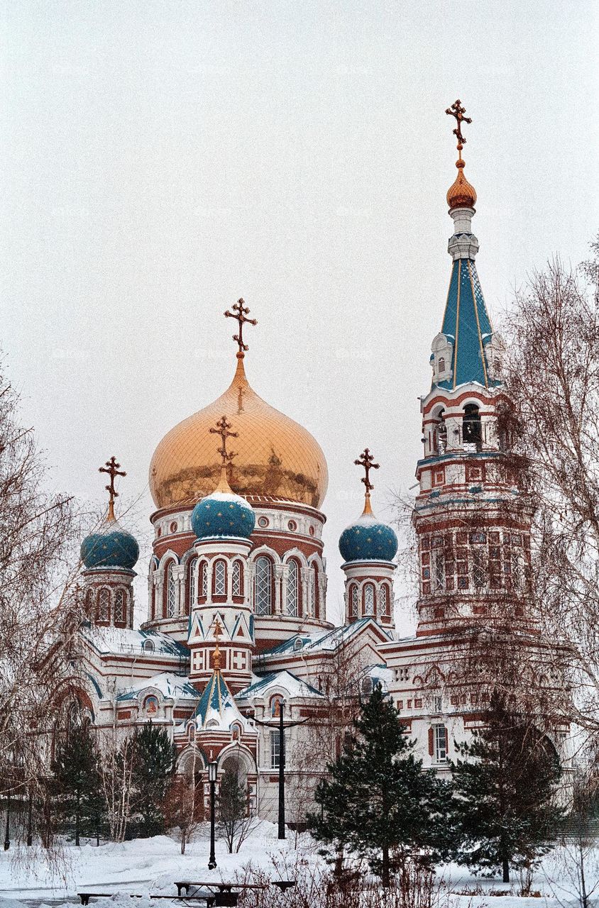 Uspenskiy cathedral in winter 