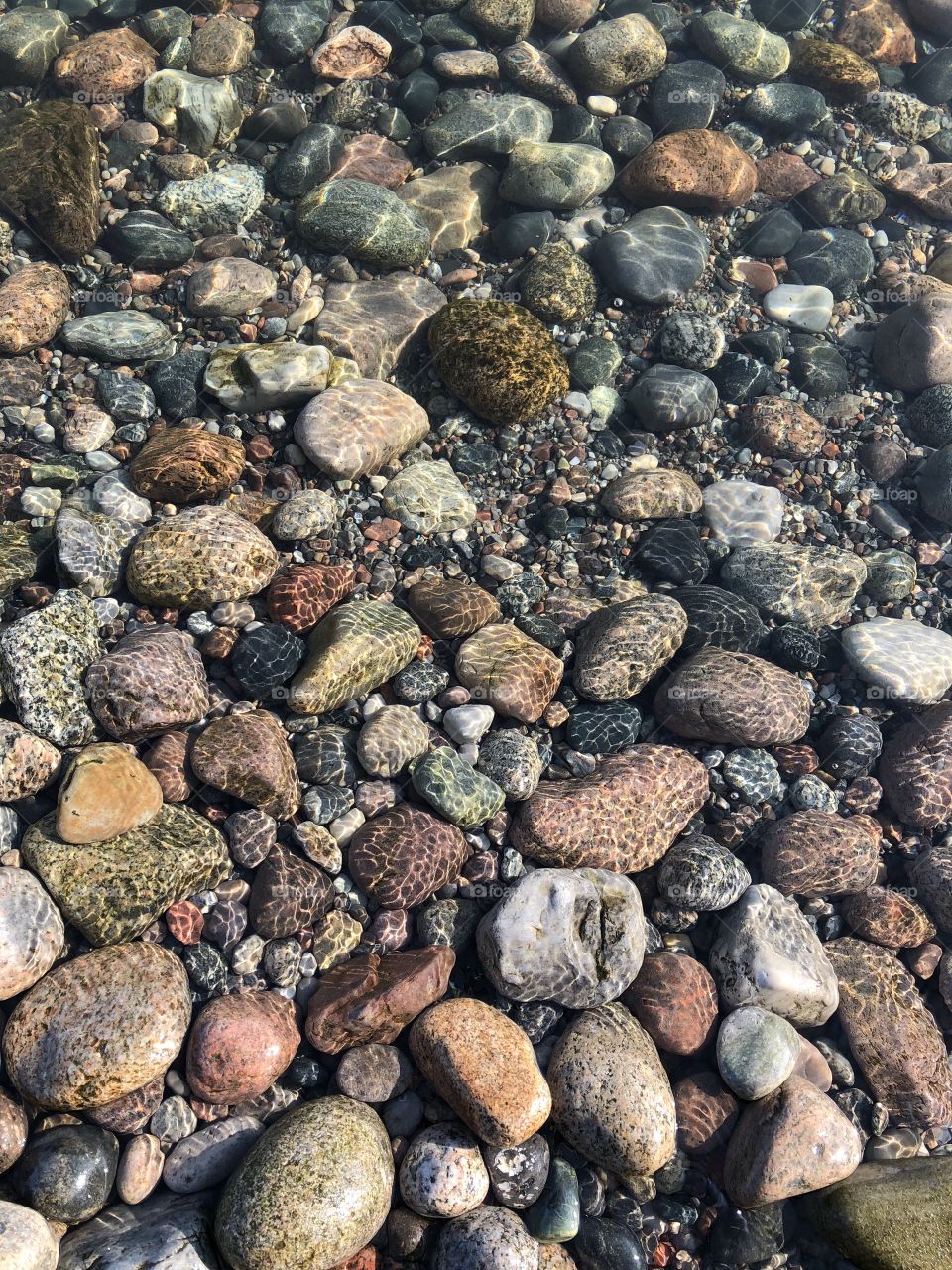 Rocks in ocean water