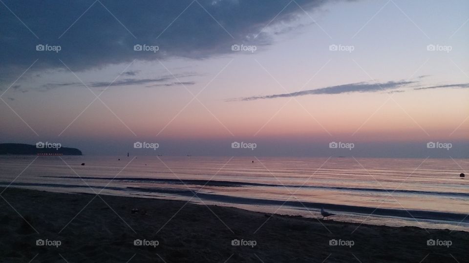 Sunset, Water, Sea, Beach, Ocean
